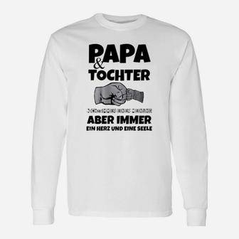 Papa und Tochter Herz Langarmshirts, Verbundenheit und Liebe Design - Seseable