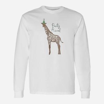 Party Animal Giraffe Birthday Unisex Long Sleeve | Crazezy AU