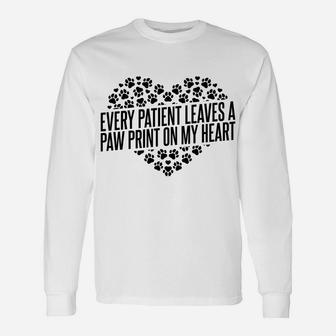Paw Print On My Heart Sweatshirt Unisex Long Sleeve | Crazezy