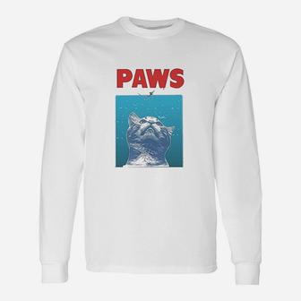 Paws Funny Cat For Cat Lovers Unisex Long Sleeve | Crazezy UK