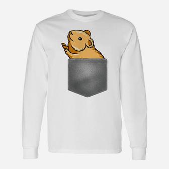 Pocket Hamster Funny Animal Cute Hamster In Pocket Unisex Long Sleeve | Crazezy