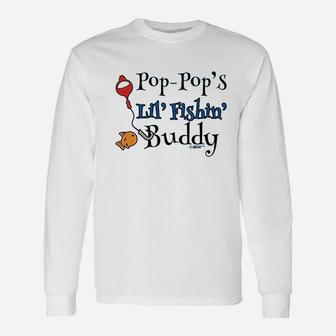 Pop Pop's Lil Fishing Buddy Unisex Long Sleeve | Crazezy