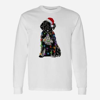 Portuguese Water Dog Christmas Lights Xmas Dog Lover Unisex Long Sleeve | Crazezy UK