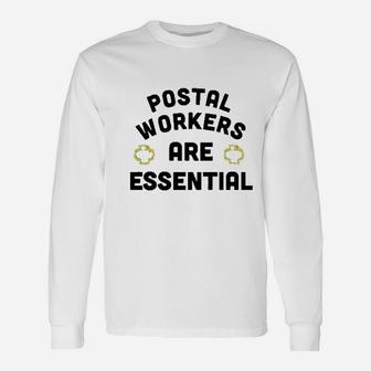 Postal Workers Are Essential Workers Long Sleeve T-Shirt - Thegiftio UK