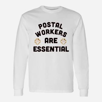 Postal Workers Are Essential Workers Graphic Long Sleeve T-Shirt - Thegiftio UK