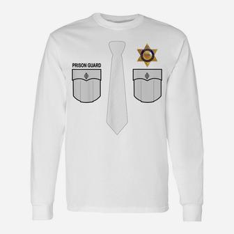 Prison Guard Correctional Officer Police Costume Funny Gift Unisex Long Sleeve | Crazezy