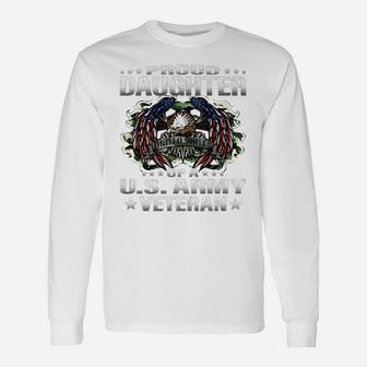 Proud Daughter Of A Us Army Veteran Military Vet's Child Unisex Long Sleeve | Crazezy UK