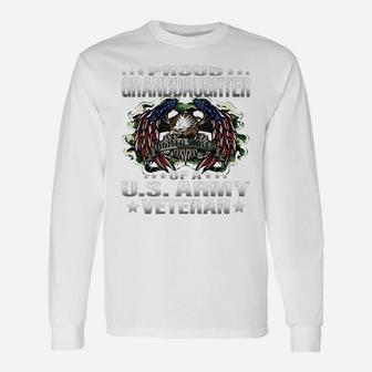 Proud Granddaughter Of A Us Army Veteran Vet's Family Unisex Long Sleeve | Crazezy