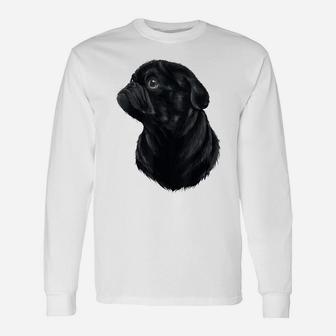 Pug Dog Mom Dad Funny Graphic Cute Black Pug Unisex Long Sleeve | Crazezy UK