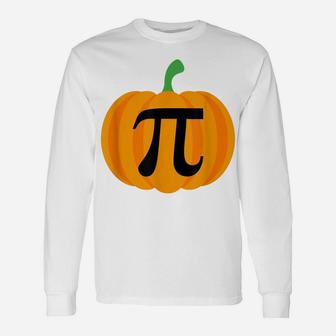 Pumpkin Pi Funny Math Pie Tee Thanksgiving Fall Autumn Unisex Long Sleeve | Crazezy DE