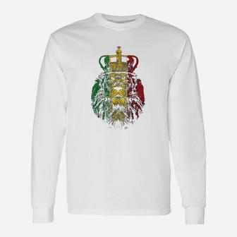 Rasta Lion Of Judah Rastafarian Reggae Ethiopian Lion Long Sleeve T-Shirt - Thegiftio