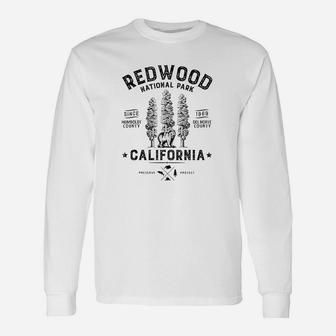 Redwood National Park Vintage California Bear Unisex Long Sleeve | Crazezy UK