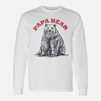 Retreez Funny Papa Bear For Dads Graphic Printed Unisex Long Sleeve | Crazezy DE