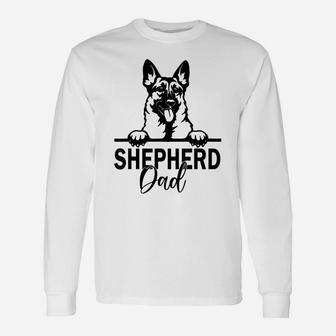 Retro German Shepherd Dad Gift Dog Owner Pet Shepard Father Unisex Long Sleeve | Crazezy