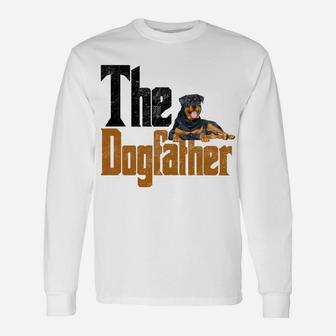 Rottweiler Dog Dad Dogfather Dogs Daddy Father Rottie Unisex Long Sleeve | Crazezy