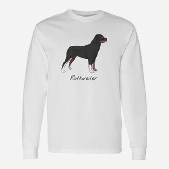 Rottweiler Fun Dog Unisex Long Sleeve | Crazezy