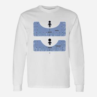 Ruler Guide Alignment Tool Unisex Long Sleeve | Crazezy CA
