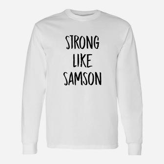 Samson Strong Hebrew Israelites Yahweh Yeshua Judah Long Sleeve T-Shirt - Thegiftio UK