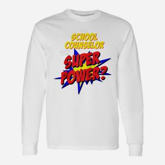 School Counselor Teacher Superhero Superpower Comic Book Raglan Baseball Tee Unisex Long Sleeve | Crazezy AU