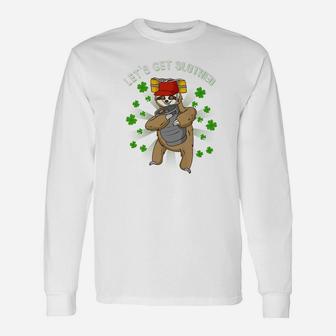 Lets Get Slothed Irish Cute Sloth Irish Long Sleeve T-Shirt - Thegiftio