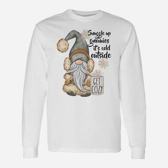 Snuggle Up Gnomies It’S Cold Outside Gnome Unisex Long Sleeve | Crazezy