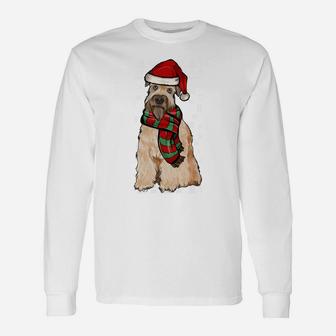 Soft Coated Wheaten Terrier Dog Santa Xmas Ugly Christmas Sweatshirt Unisex Long Sleeve | Crazezy