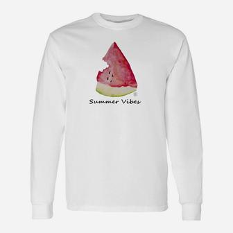 Sommer Stimmung Wassermelonen-Scheibe Langarmshirts, Lustiges Fruit Tee - Seseable