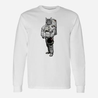 Space Cat Gift For Cat Lovers Unisex Long Sleeve | Crazezy