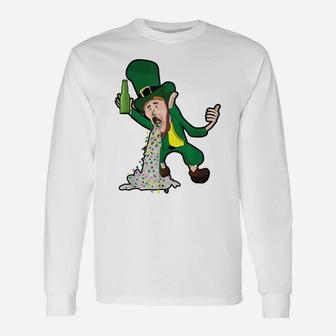 St Patrick Day Funny Leprechaun Irish Culture Drinking Green Unisex Long Sleeve | Crazezy AU