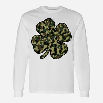 St Patrick's Day Army Lucky Charm Irish Clover Shamrock Unisex Long Sleeve | Crazezy DE