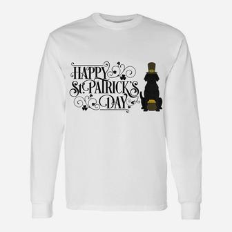 St Patricks Day Black Labrador Retriever Shirt Dog Unisex Long Sleeve | Crazezy CA