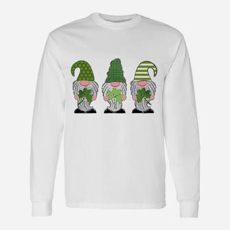 St Patricks Day Cute Gnomes Shamrock Long Sleeve T-Shirt - Thegiftio UK