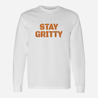 Stay Gritty Funny Ice Hockey Philly Gift Vintage Unisex Long Sleeve | Crazezy DE