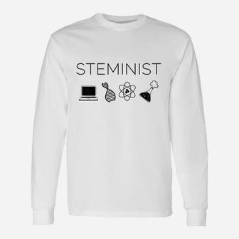 Steminist Female Scientist Woman In Stem Unisex Long Sleeve | Crazezy UK