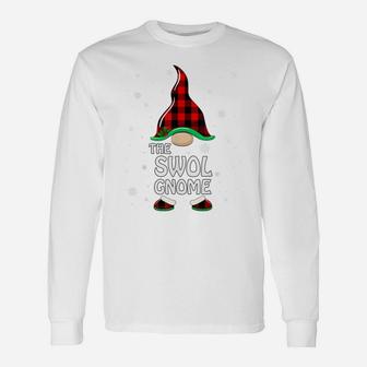 Swol Gnome Buffalo Plaid Matching Family Christmas Pajama Unisex Long Sleeve | Crazezy