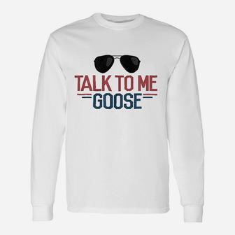 Talk To Me Goose Aviator Sunglasses Unisex Long Sleeve | Crazezy