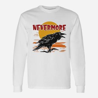 Teeamore Nevermore Book Lover Gifts The Raven Unisex Long Sleeve | Crazezy CA
