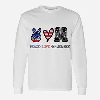 Thank You Veterans Day American Flag Heart Military Army Unisex Long Sleeve | Crazezy