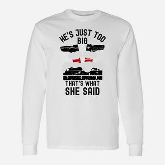 That's What She Said Funny Santa Claus Christmas Distressed Sweatshirt Unisex Long Sleeve | Crazezy