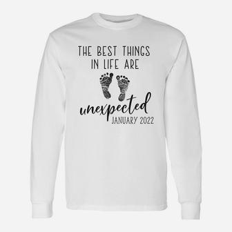 The Best Things In Life Are Unexpected Reveal Announcement Unisex Long Sleeve | Crazezy DE