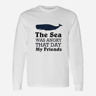 The Sea Was Angry That Day My Friends All Seasons Heather Gray Unisex Long Sleeve | Crazezy AU