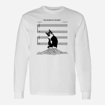 The Sound Of Silence Music And Cats Lover Unisex Long Sleeve | Crazezy