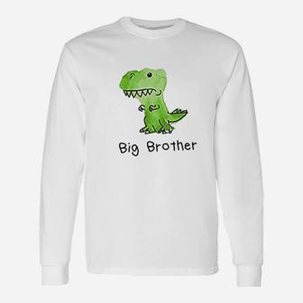 The Spunky Stork Dinosaur Big Sister Little Brother Matching Siblings Unisex Long Sleeve | Crazezy UK
