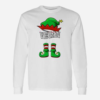 The Vegan Elf Matching Group Family Christmas Gift Funny Sweatshirt Unisex Long Sleeve | Crazezy UK