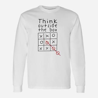 Think Out Side The Box Unisex Long Sleeve | Crazezy CA