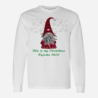 This Is My Christmas Pajama Shirt - Christmas Gnome Tshirt Unisex Long Sleeve | Crazezy CA