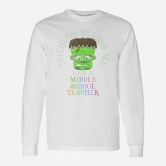 This Is My Scary Middle School Teacher Costume Don't Scare Unisex Long Sleeve | Crazezy