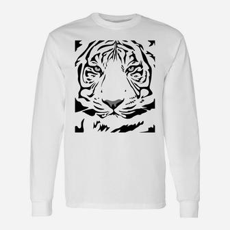 Tiger Face Sweatshirt Unisex Long Sleeve | Crazezy DE