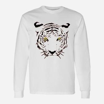 Tiger Orange Tiger Print Face Unisex Long Sleeve | Crazezy DE