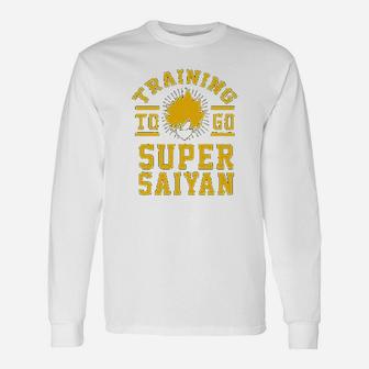 Training To Go Super Saiyan Funny Muscle Gym Workout Unisex Long Sleeve | Crazezy DE